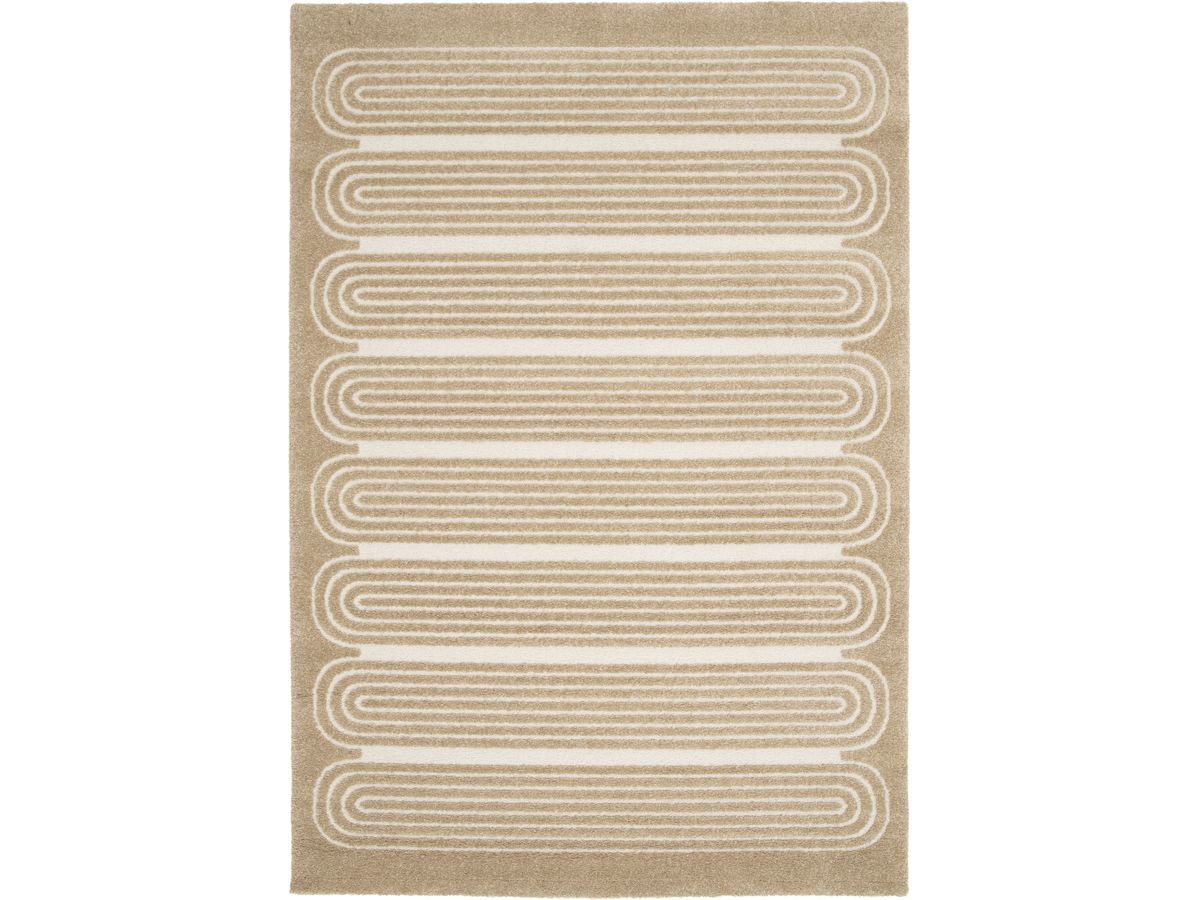 Tapis poils courts IAGO motif graphique - Marron