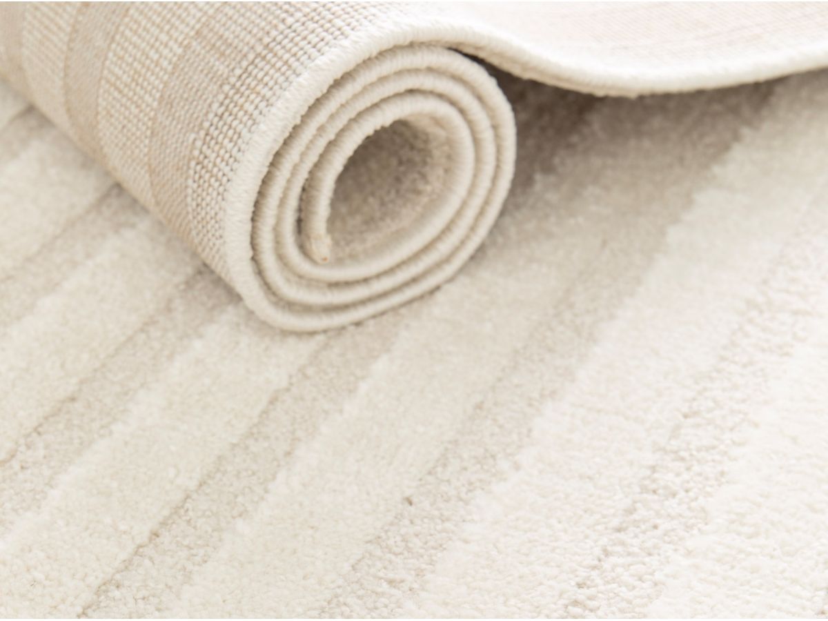 Tapis poils courts JADA motifs abstraits - Beige