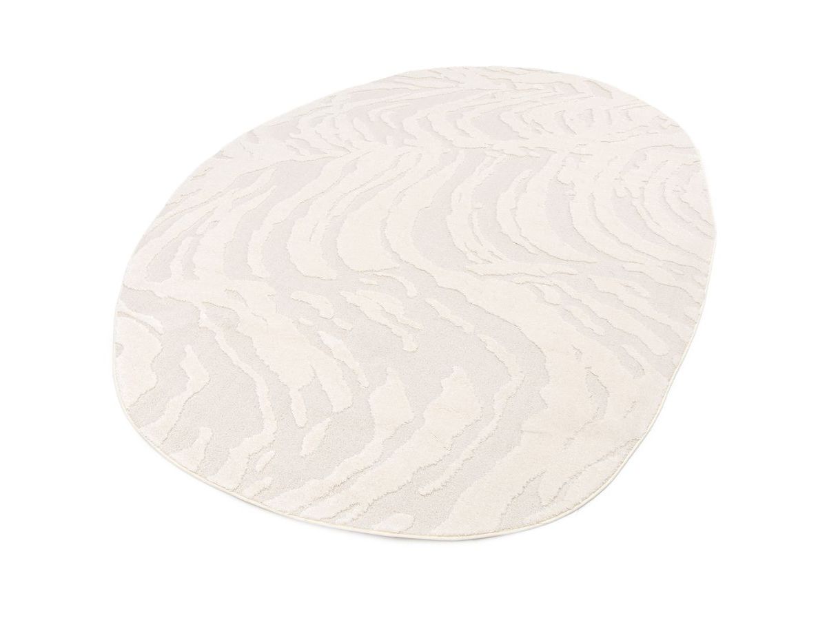 Tapis poils courts ORIAN  motif abstrait - Beige