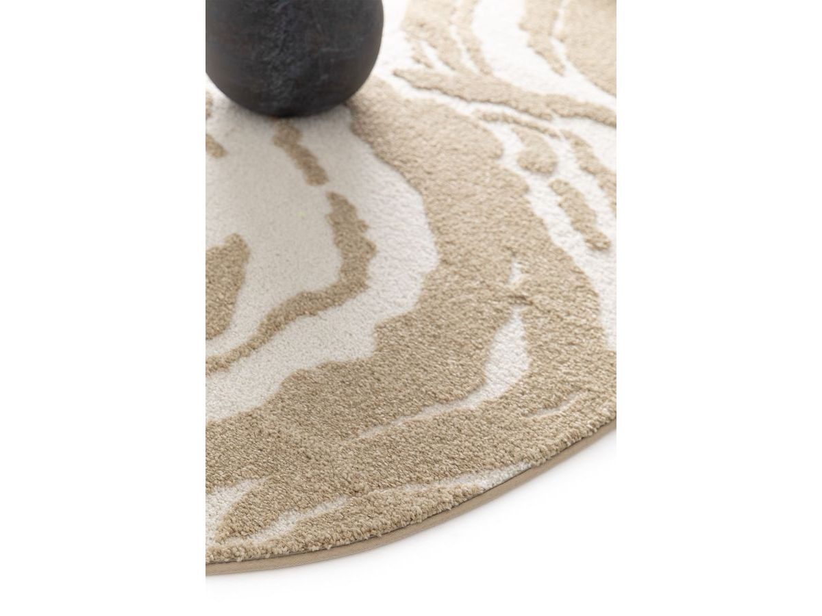 Tapis poils courts ORIAN  motif abstrait - Marron
