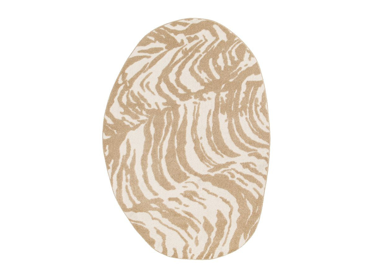 Tapis poils courts ORIAN  motif abstrait - Marron