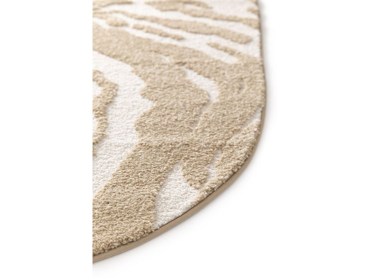 Tapis poils courts ORIAN  motif abstrait - Marron