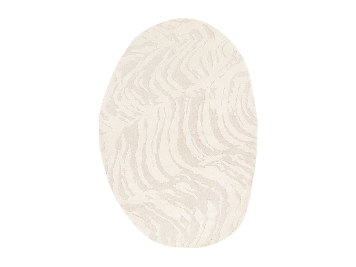 Tapis poils courts ORIAN  motif abstrait - Beige