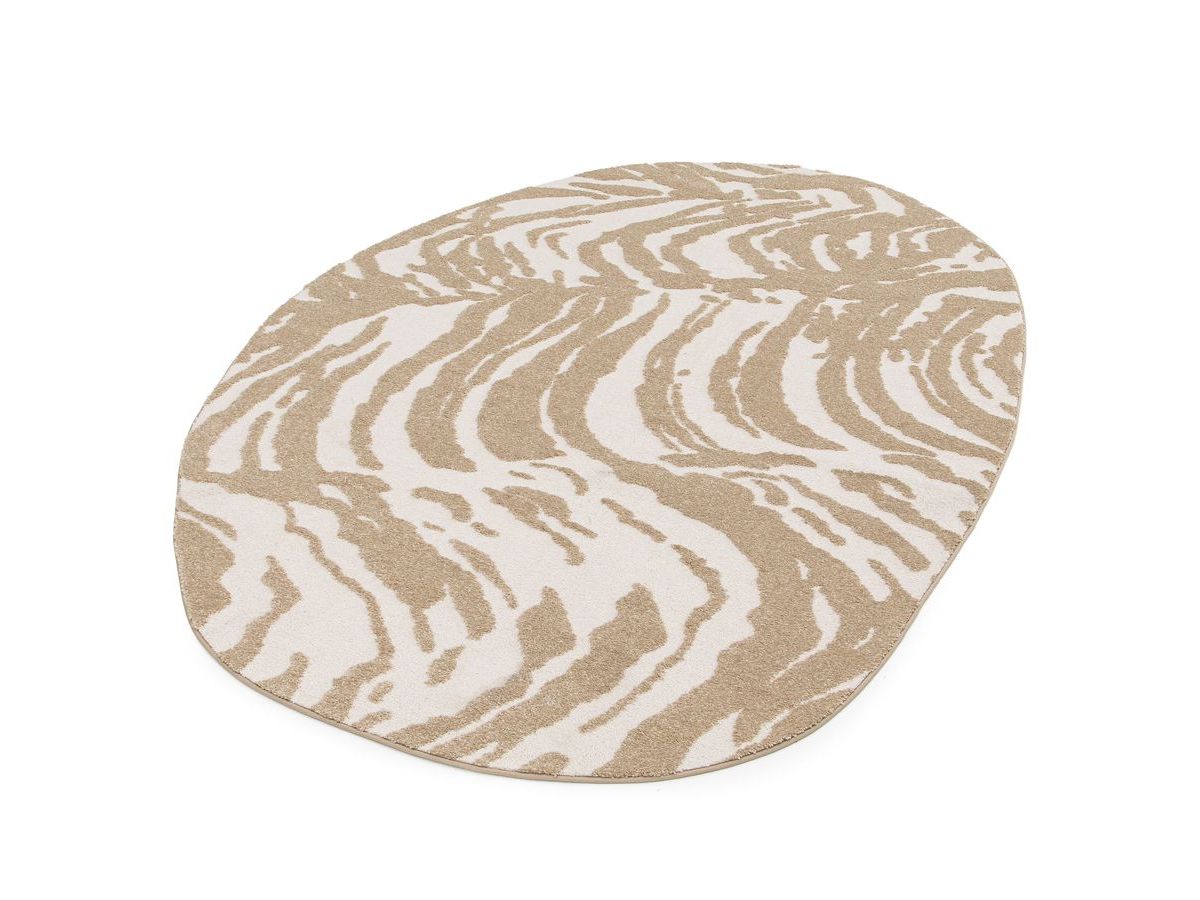 Tapis poils courts ORIAN  motif abstrait - Marron