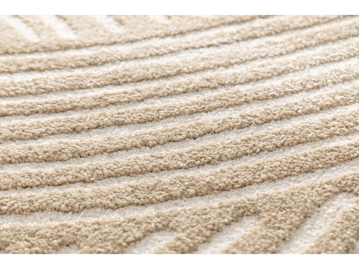 Tapis poils courts STAN motif abstrait - Marron