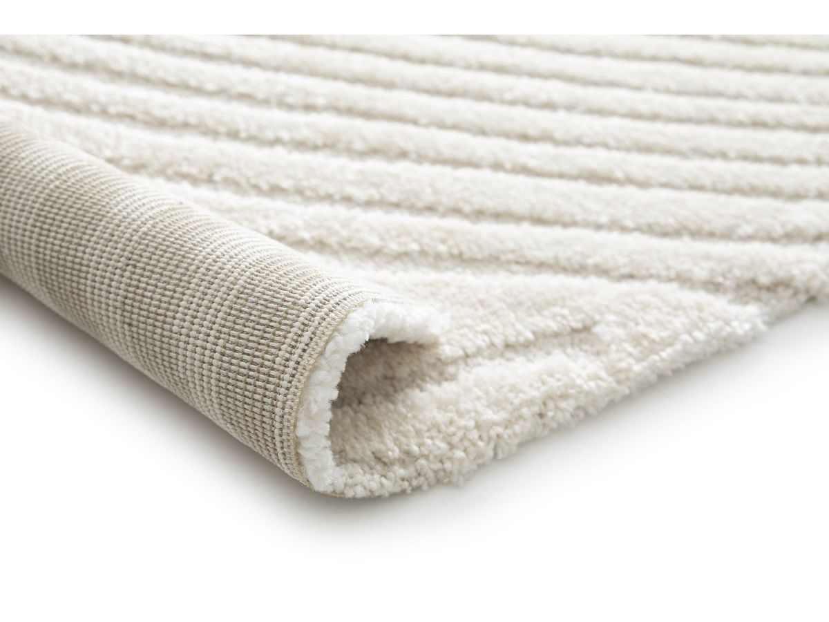Tapis poils courts STAN motif abstrait - Beige