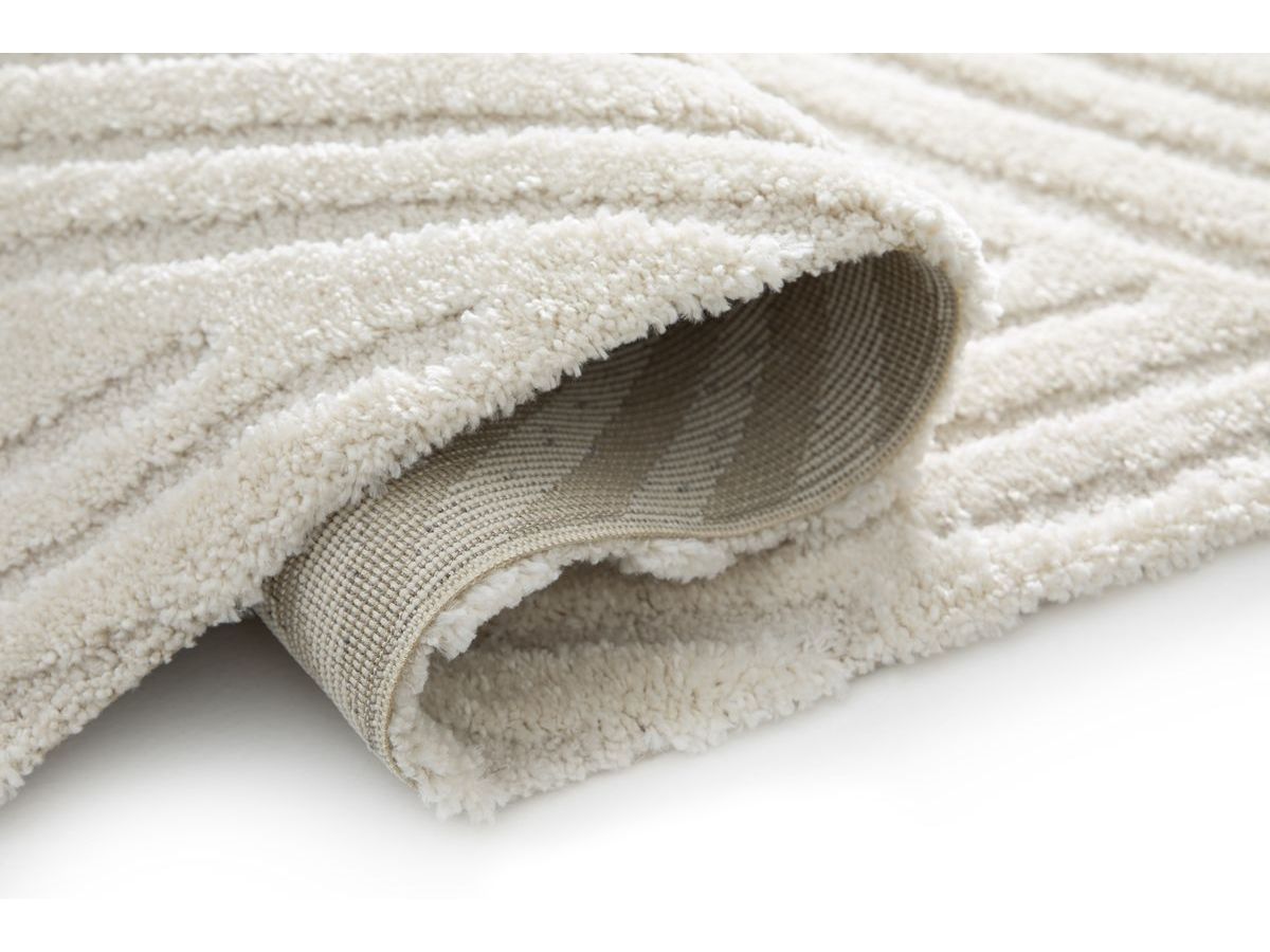 Tapis poils courts STAN motif abstrait - Beige