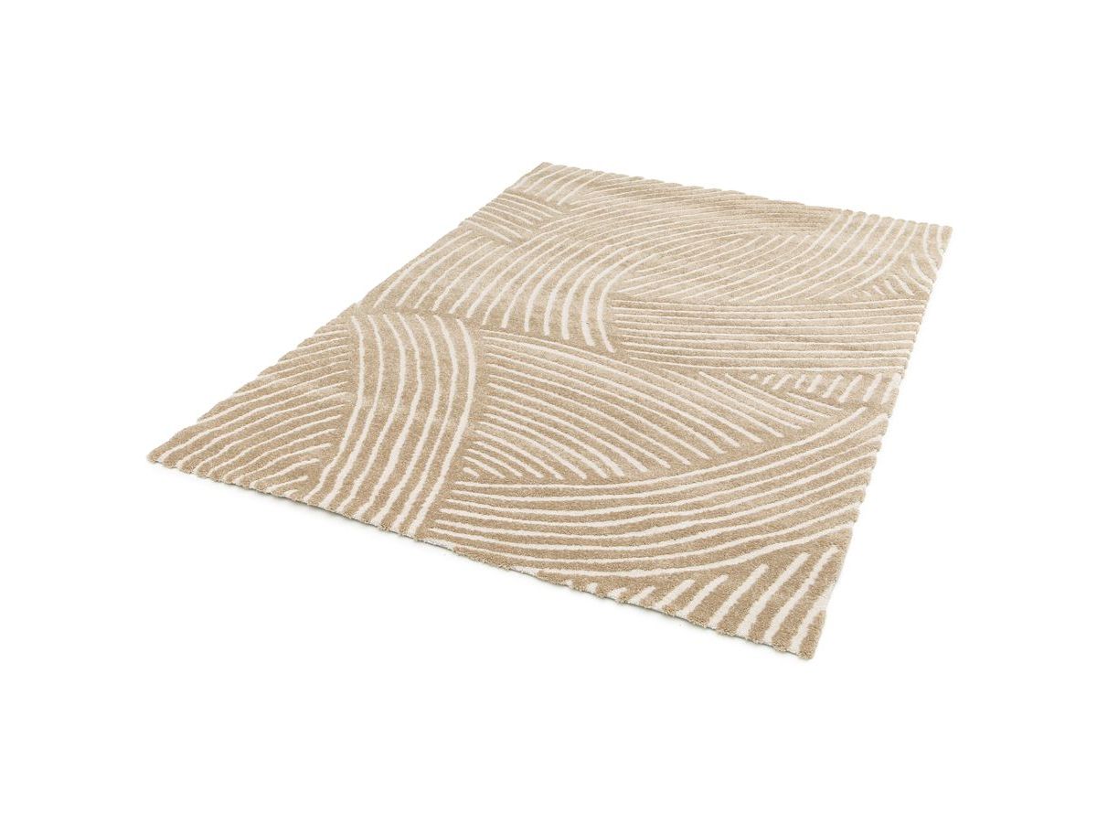 Tapis poils courts STAN motif abstrait - Marron