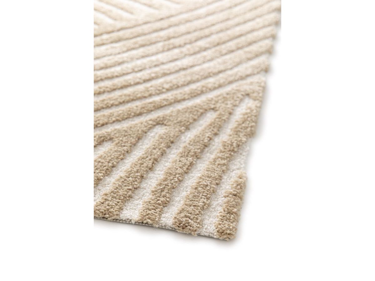 Tapis poils courts STAN motif abstrait - Marron