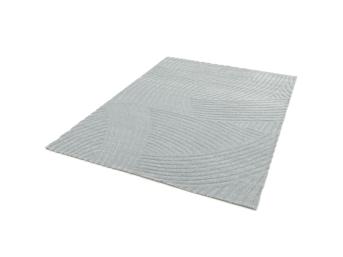 Tapis poils courts STAN motif abstrait - Bleu