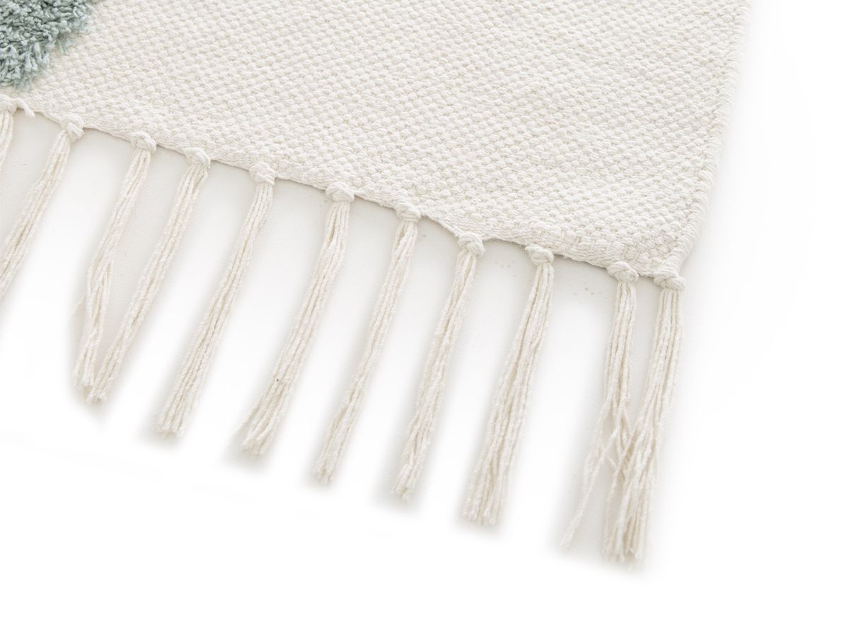 Tapis poils courts WHEELER motif abstrait - Blanc