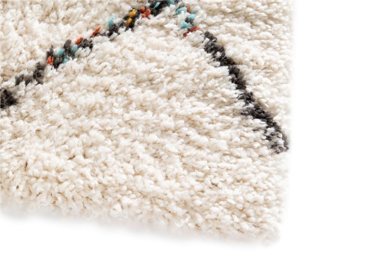 Tapis poils longs ELOISE motifs graphiques - Multicolore