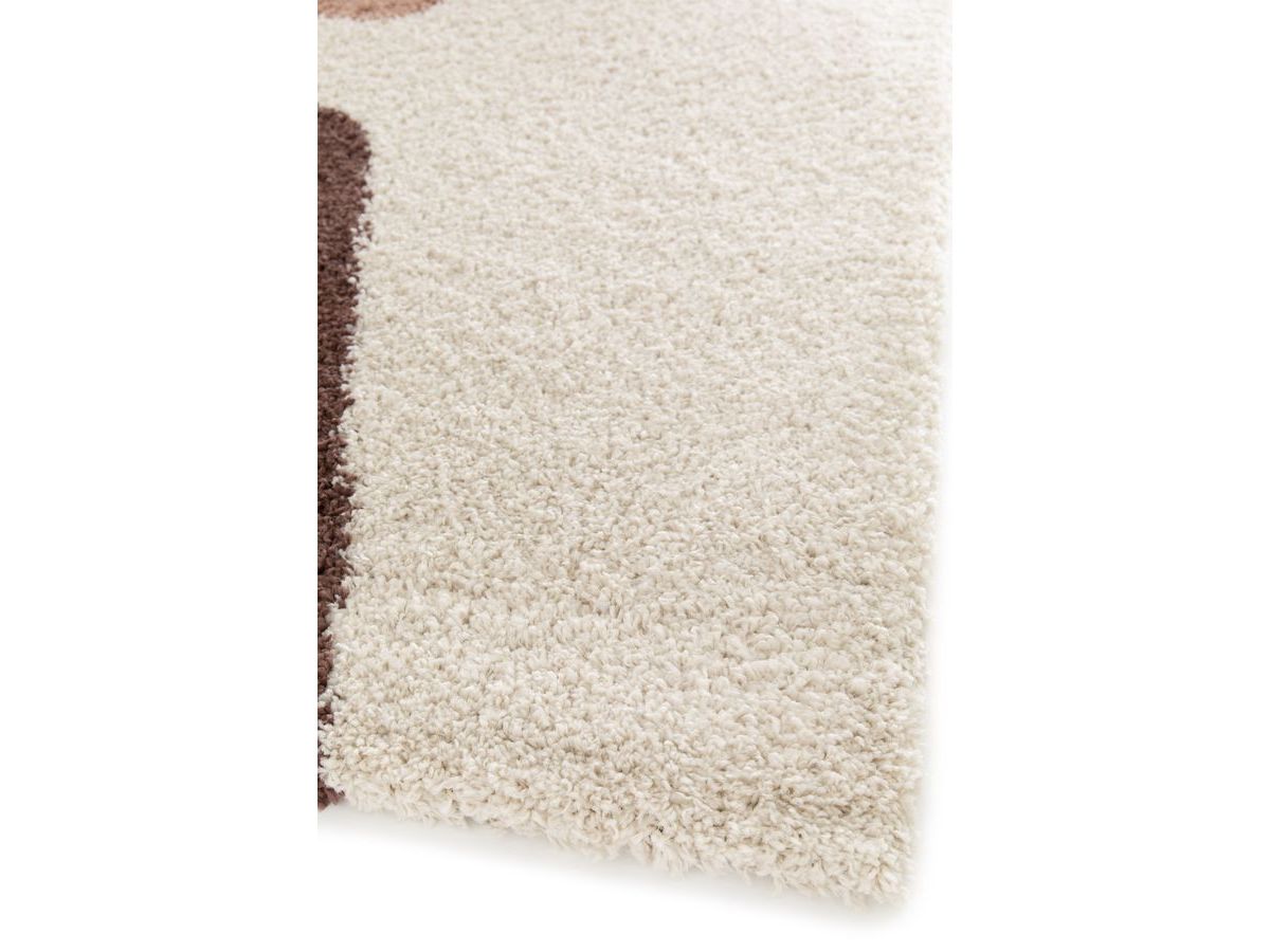 Tapis poils longs LEANDRE motif géométrique - Jaune