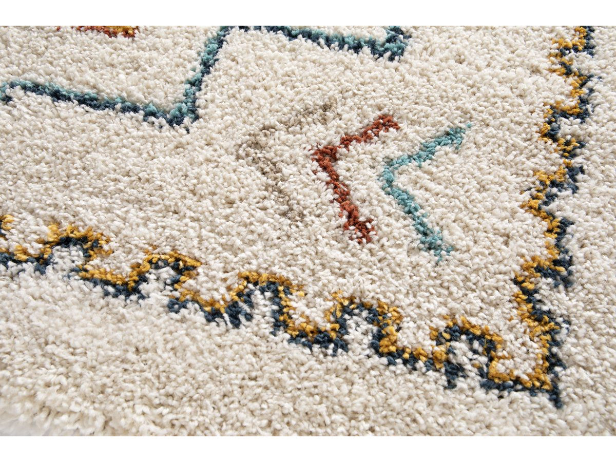Tapis poils longs MIRA motif berbère