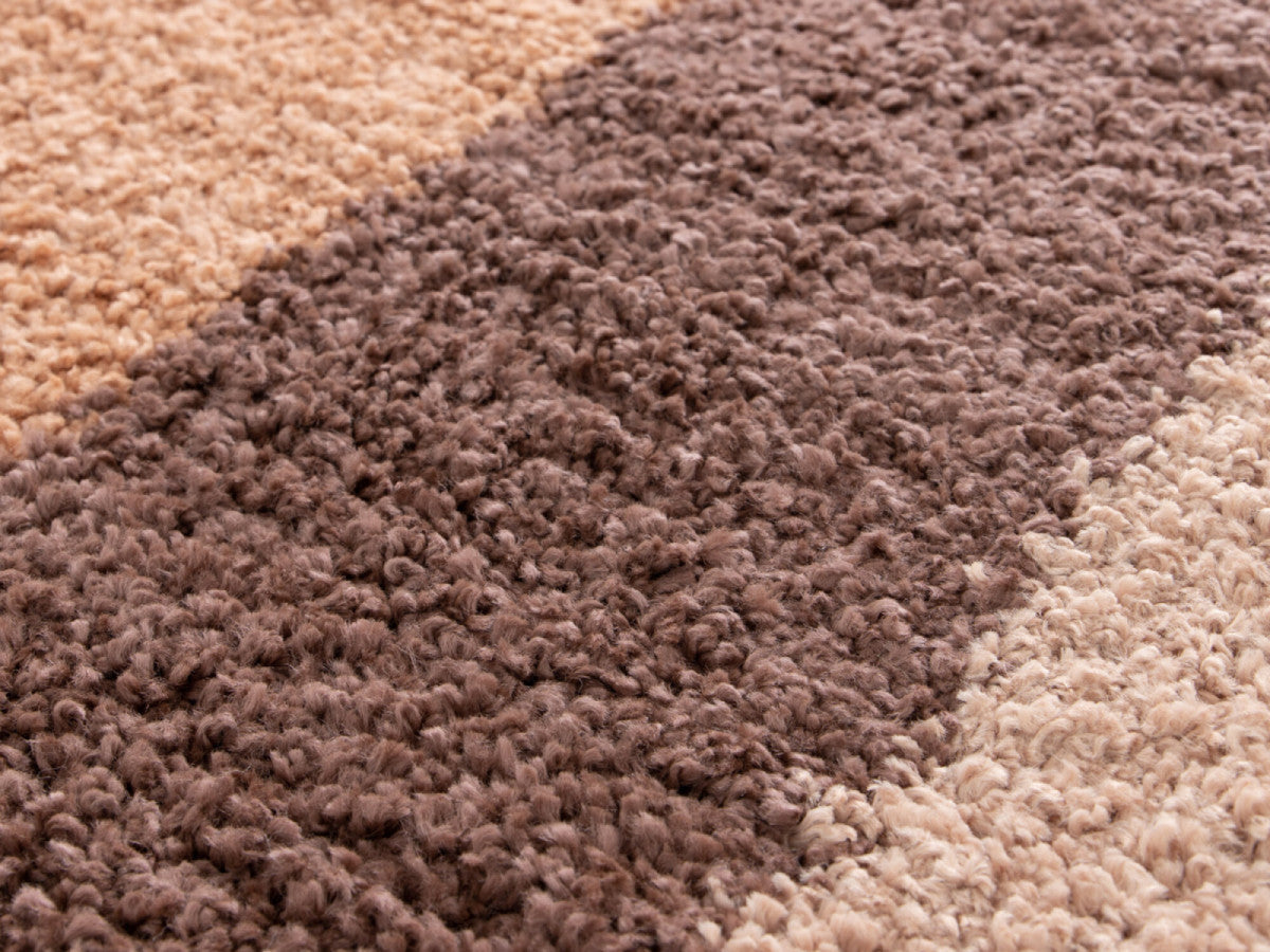 Tapis poils mi-longs CLAIRE motif abstrait - Multicolore