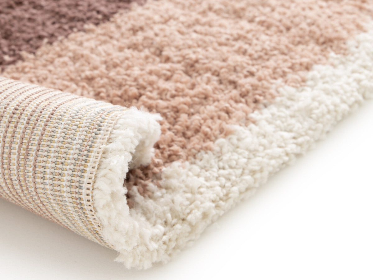 Tapis poils mi-longs CLAIRE motif abstrait - Multicolore