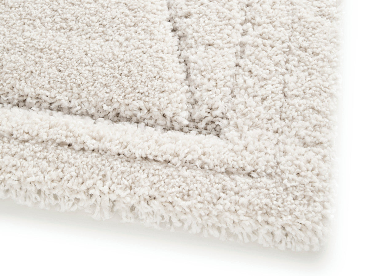 Tapis poils ras AMEL motif graphique - Beige
