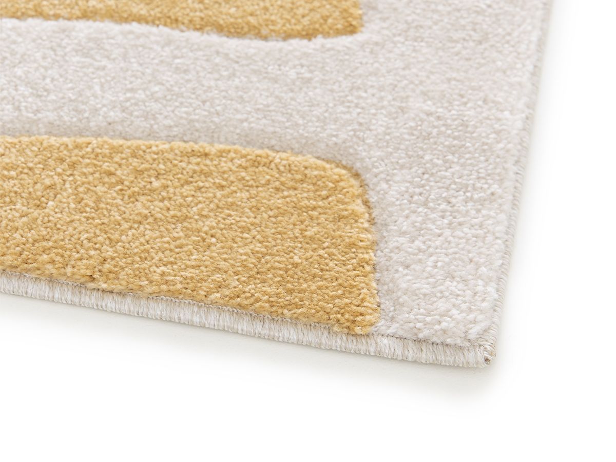 Tapis poils ras BERNIE motif ours - Beige