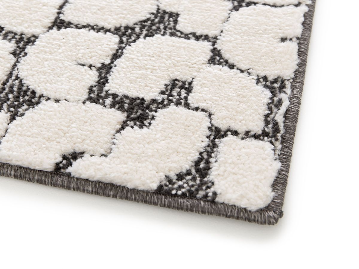 Tapis poils ras CALYRA motif abstrait - Beige