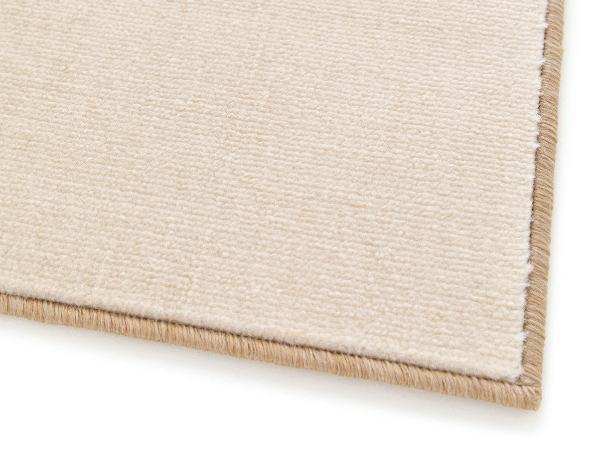 Tapis poils ras CLAUDE motif graphique - Beige