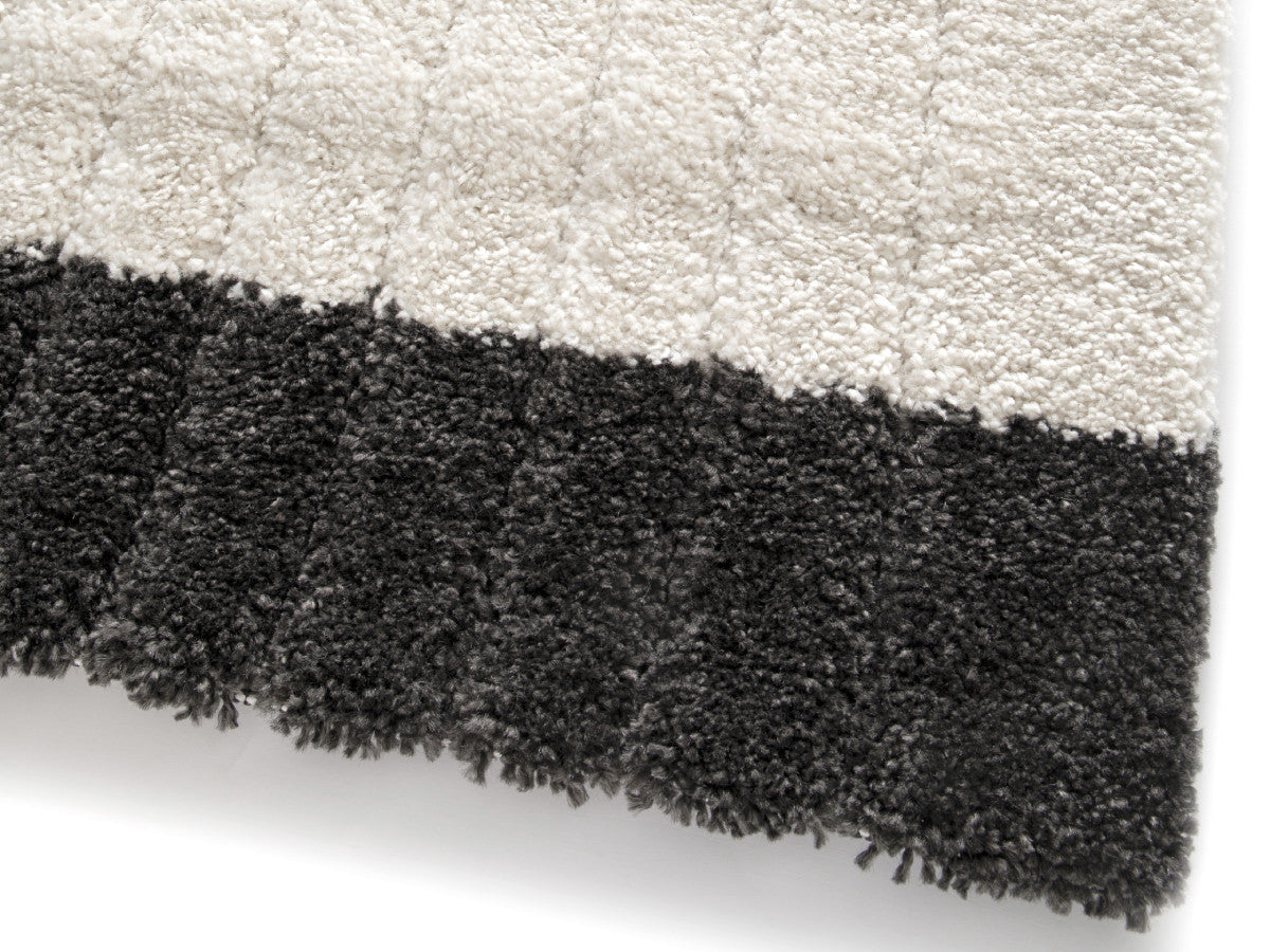 Tapis poils ras DENIS motif abstrait - Beige