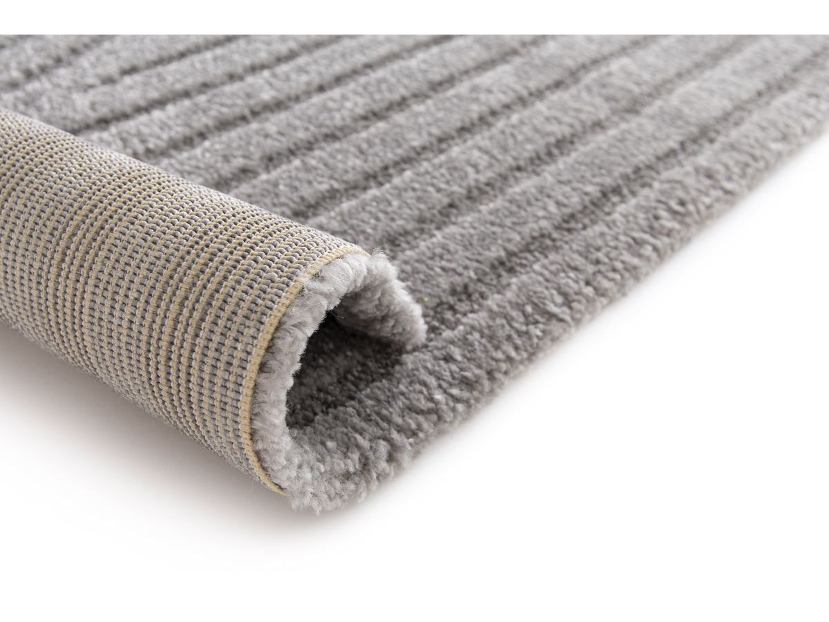 Tapis poils ras HERVE motif abstrait - Gris