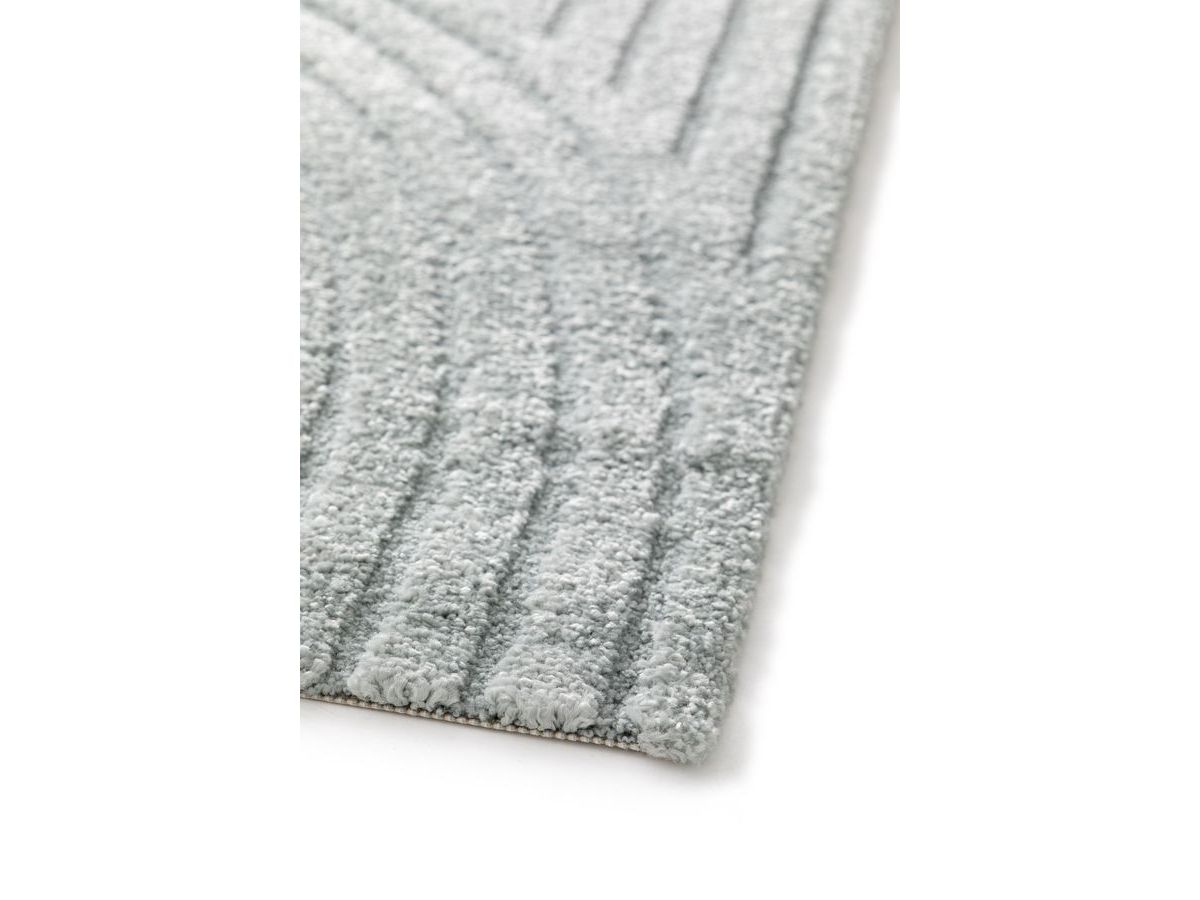 Tapis poils ras HERVE motif abstrait - Bleu