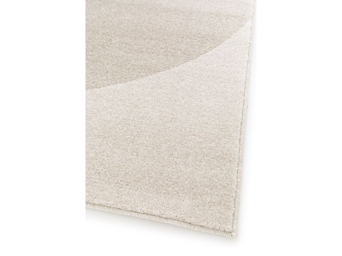 Tapis poils ras IRENA motif abstrait - Beige