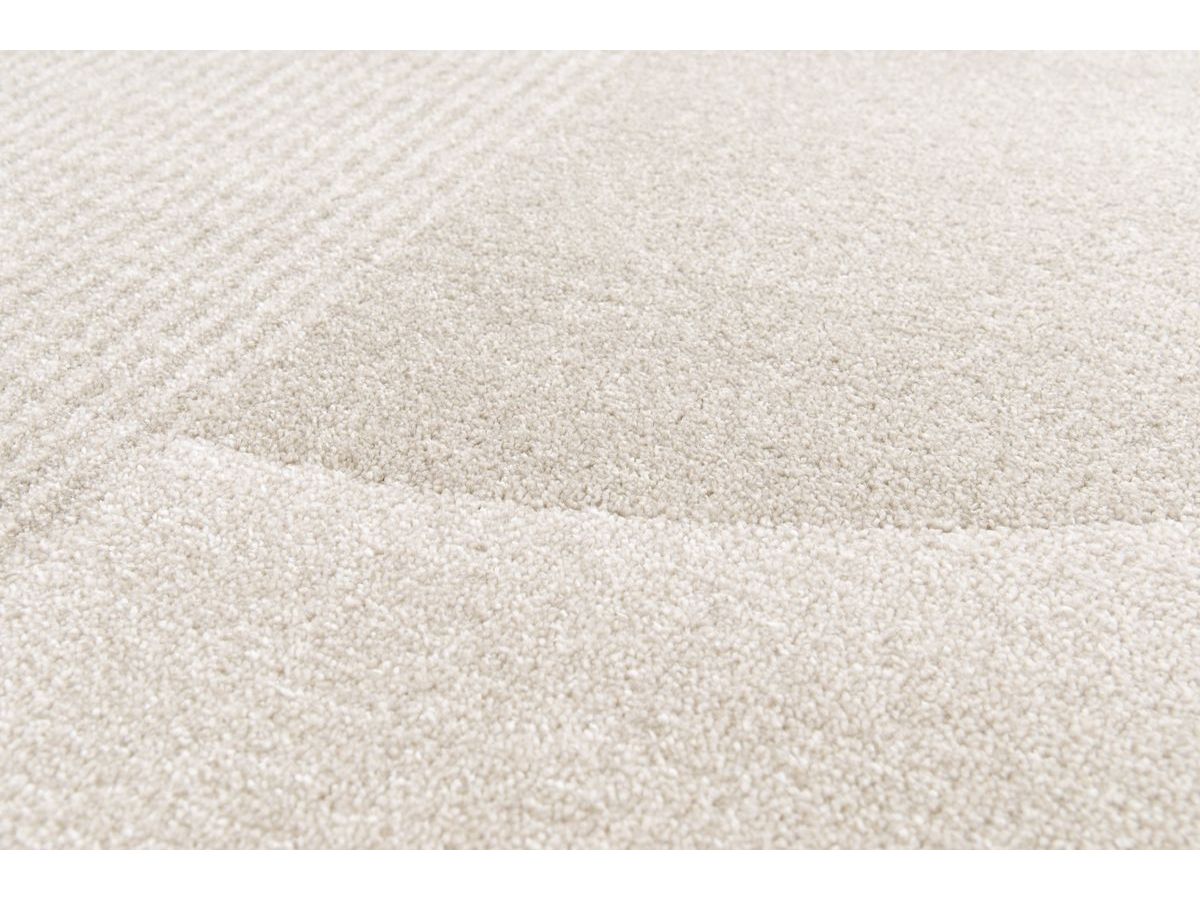 Tapis poils ras IRENA motif abstrait - Beige