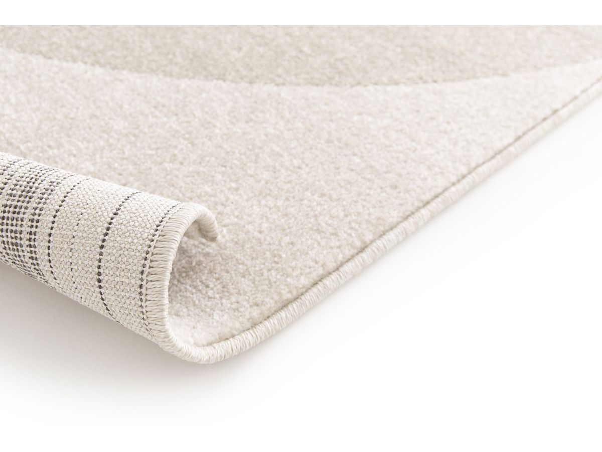 Tapis poils ras IRENA motif abstrait - Beige