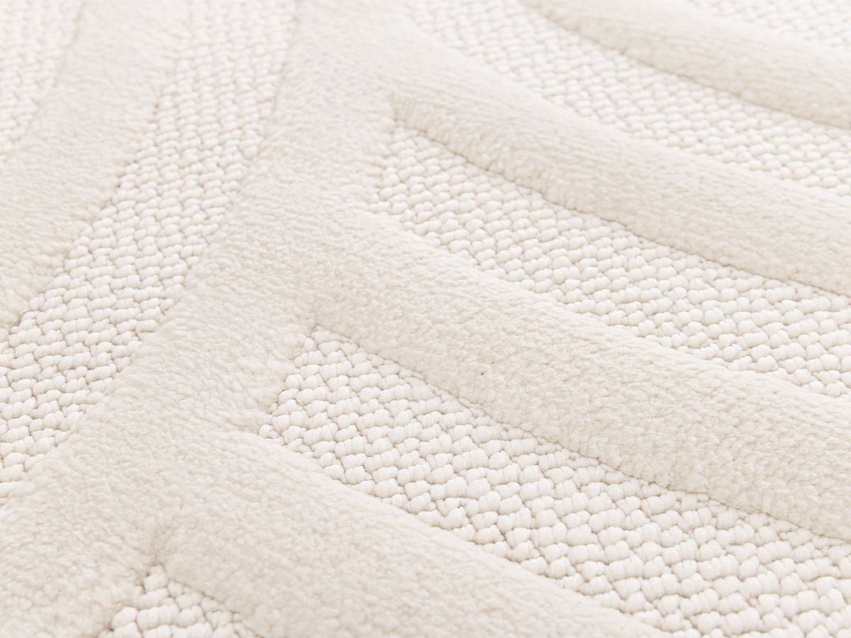 Tapis poils ras JOSIE motif abstrait - Beige