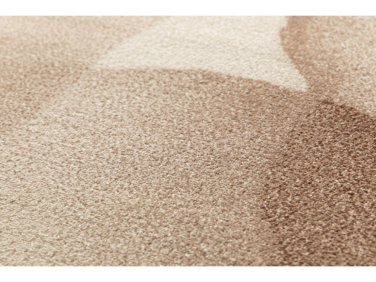 Tapis poils ras LIVIO motif abstrait - Marron