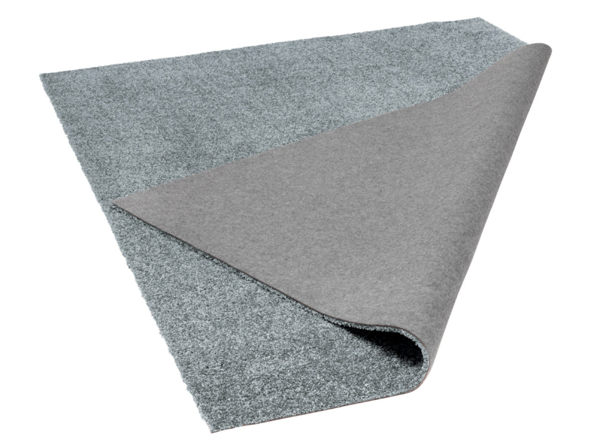 Tapis poils ras lavable MIREILLE uni - Bleu
