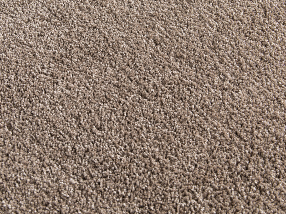 Tapis poils ras lavable MIREILLE uni - Marron