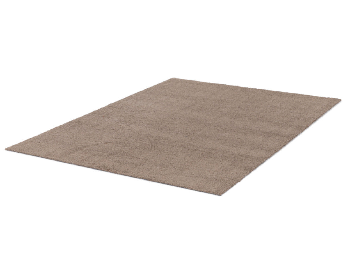 Tapis poils ras lavable MIREILLE uni - Marron