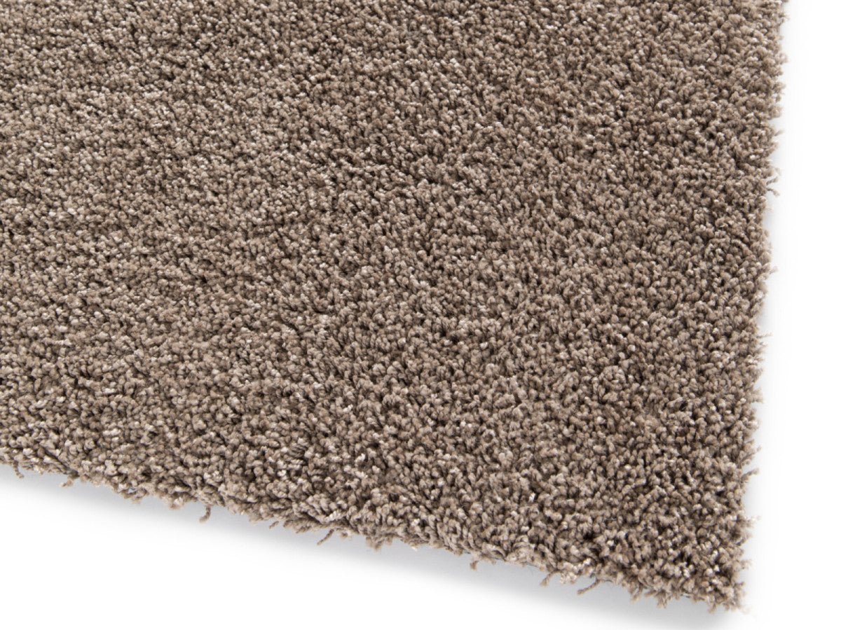 Tapis poils ras lavable MIREILLE uni - Marron