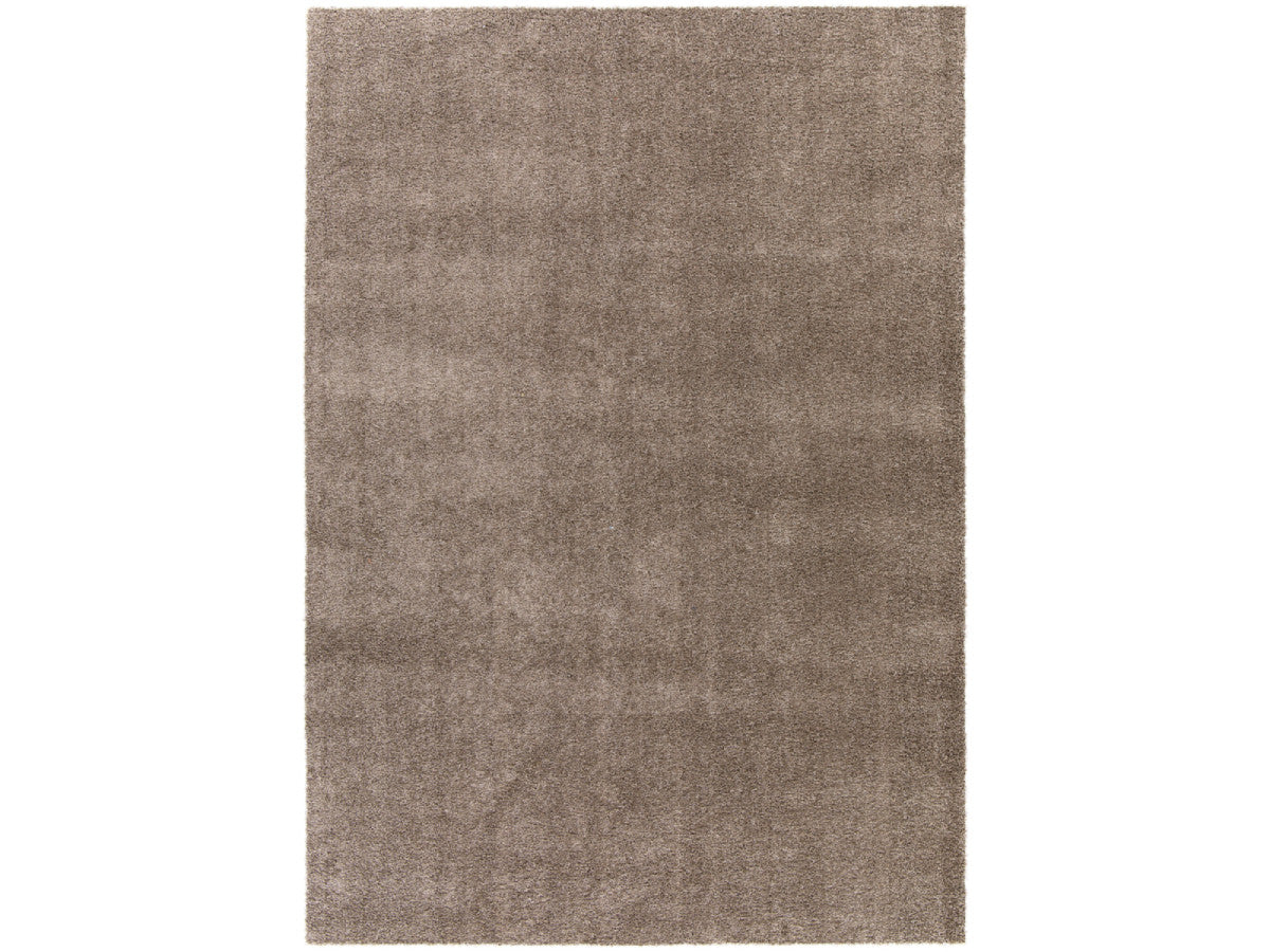 Tapis poils ras lavable MIREILLE uni - Marron