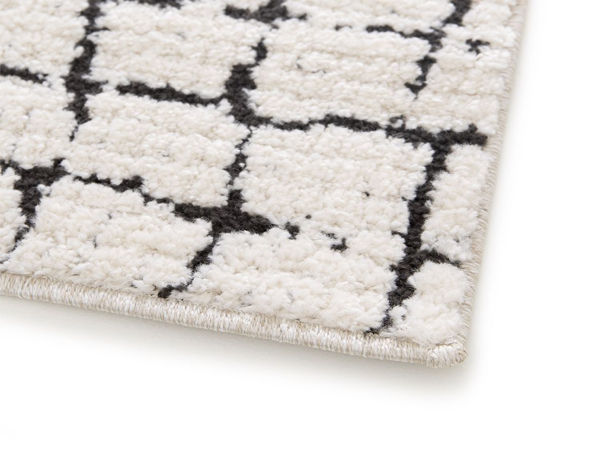 Tapis poils ras NEBULIA motif abstrait - Beige