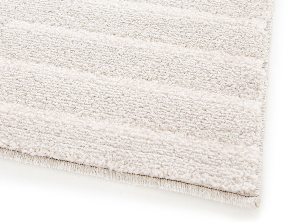Tapis poils ras ODILE motif abstrait - Gris clair