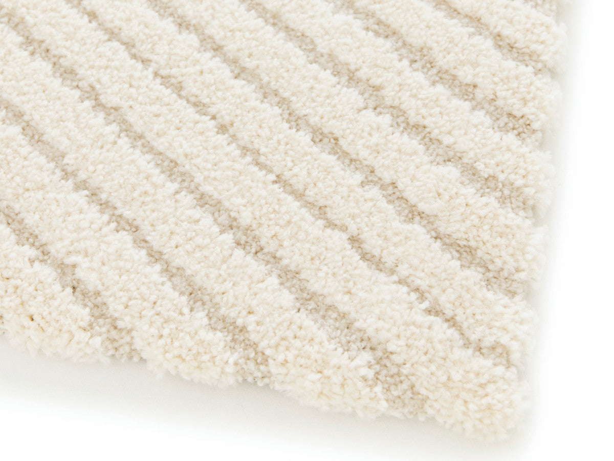Tapis poils ras OLIVIER motif abstrait - Beige