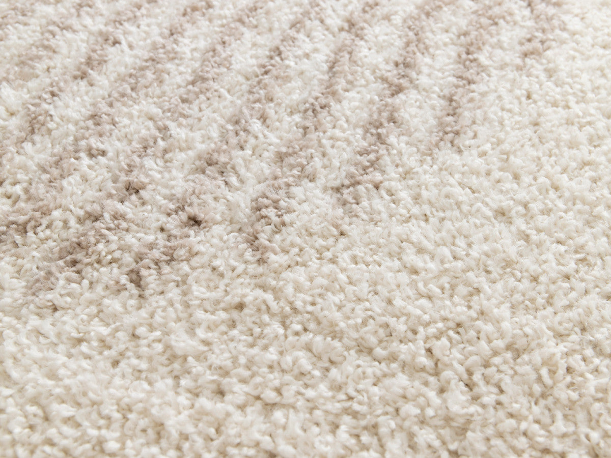 Tapis poils ras PASCALE motif abstrait - Beige