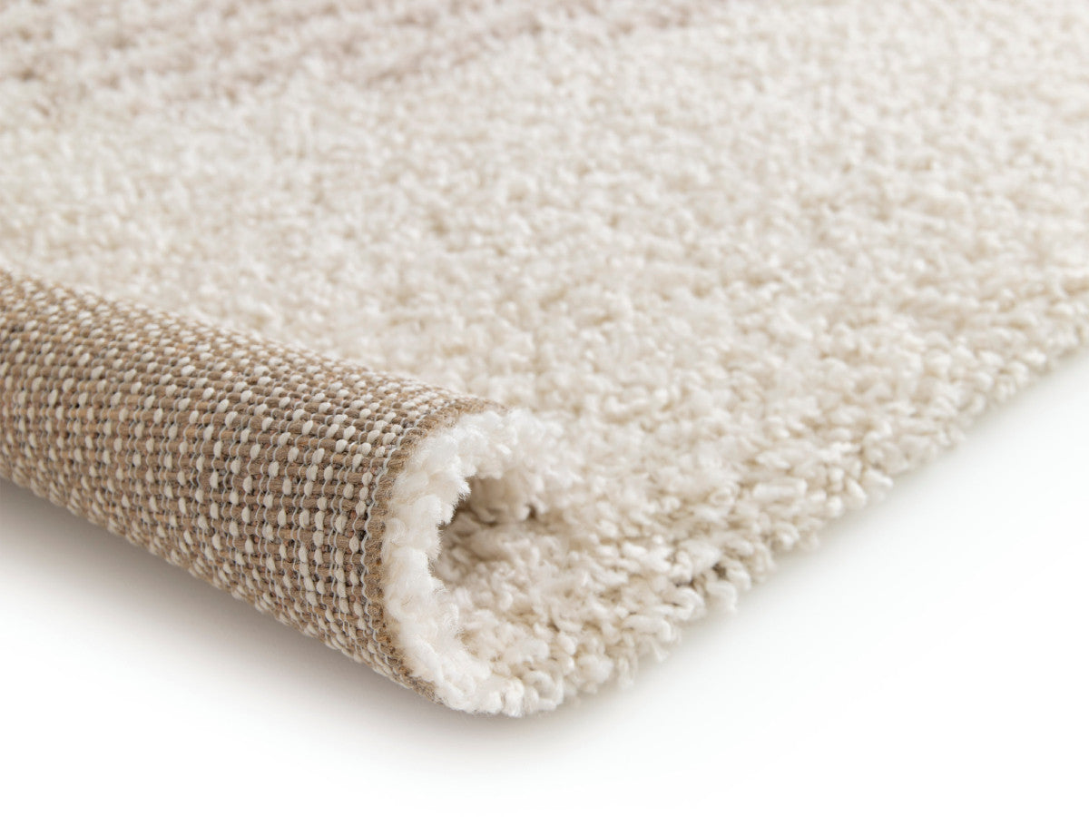 Tapis poils ras PASCALE motif abstrait - Beige