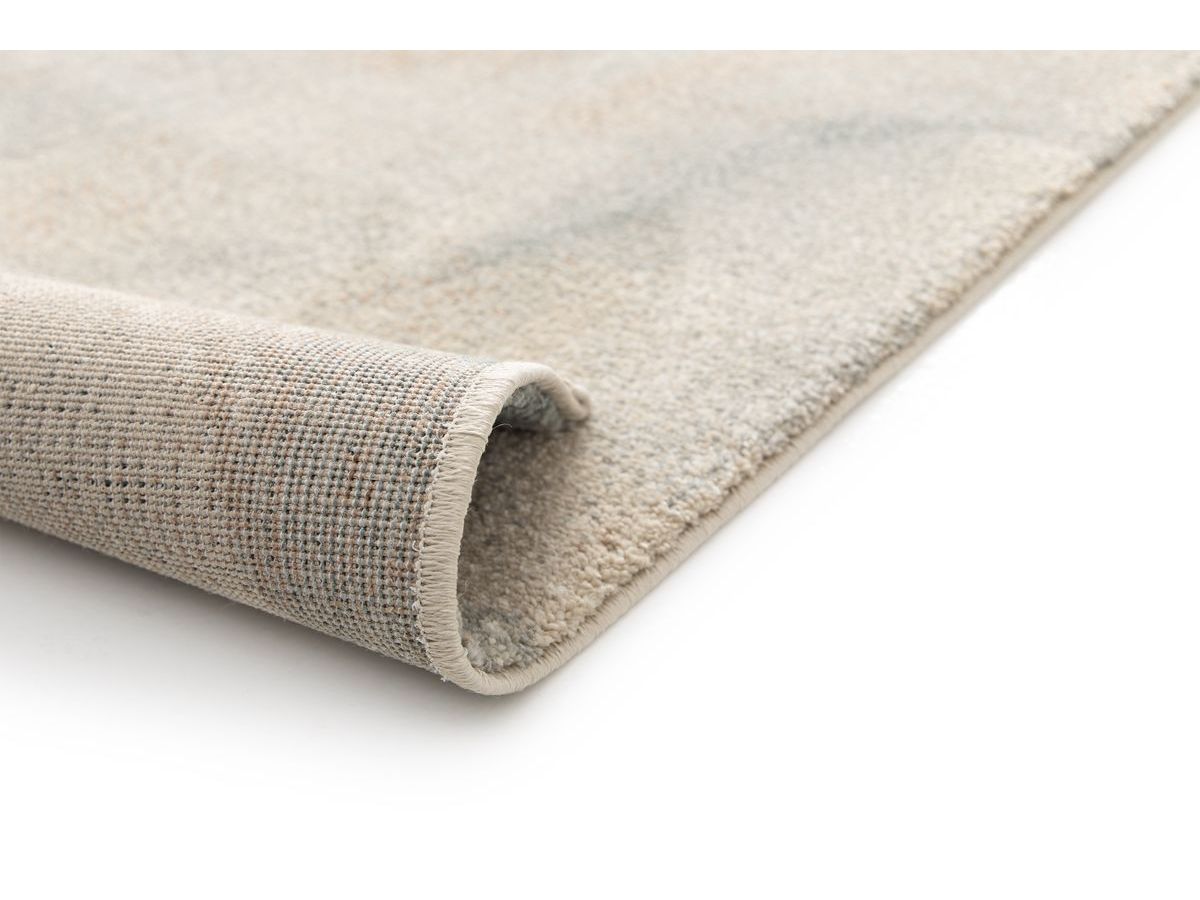 Tapis poils ras RIVIERE motif abstrait - Bleu