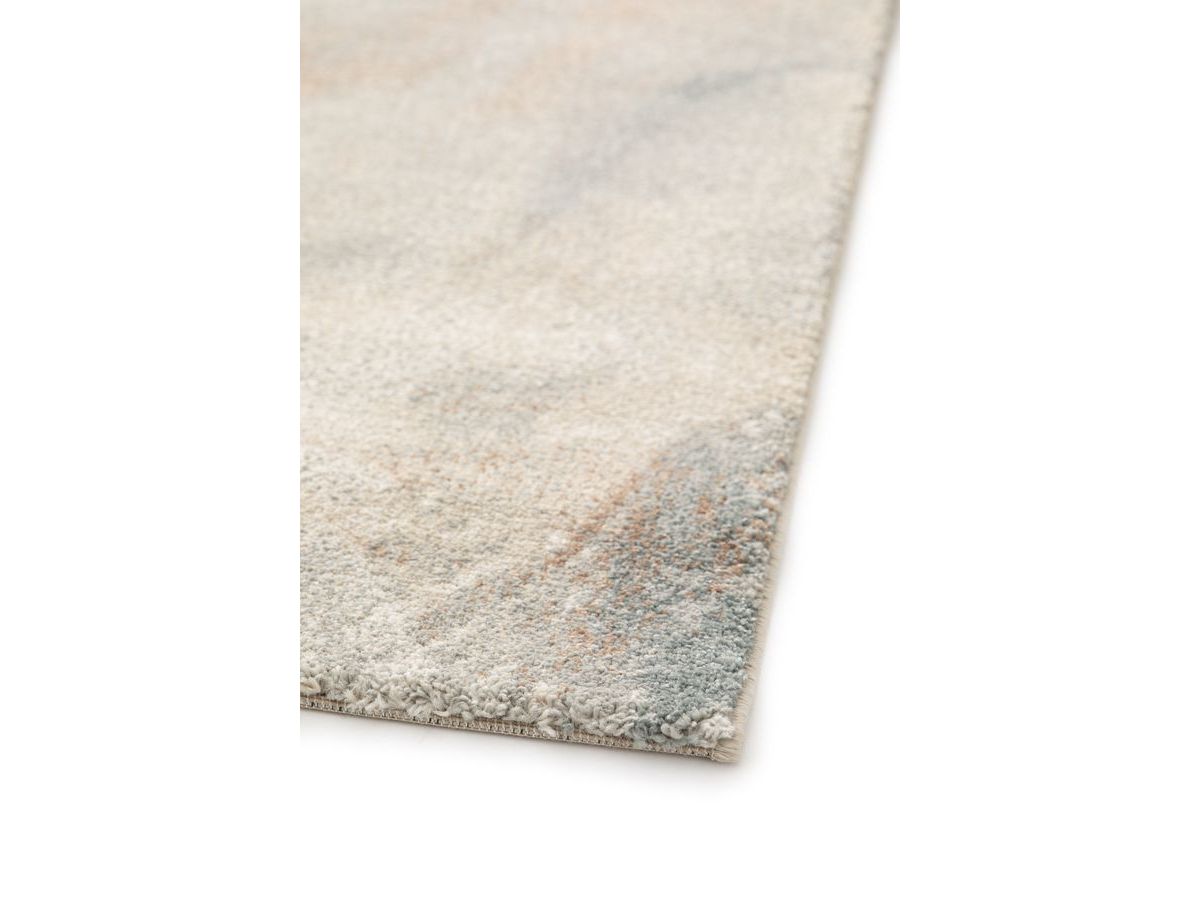 Tapis poils ras RIVIERE motif abstrait - Bleu