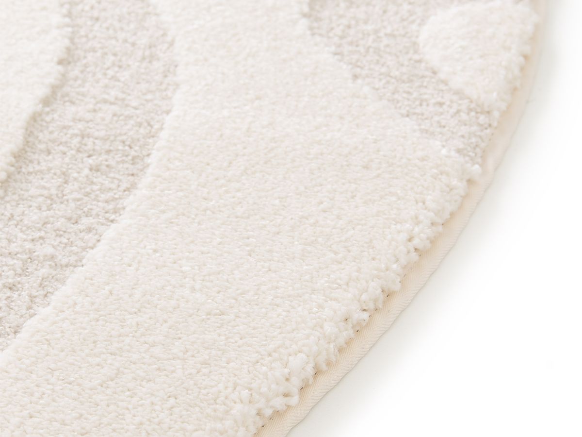 Tapis poils ras SOFTERA motif abstrait - Beige