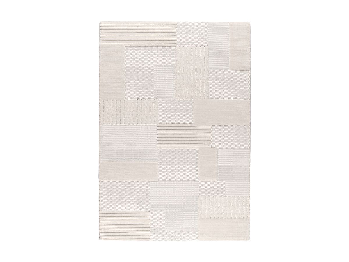Tapis poils ras SORELLE motif géométrique - Beige