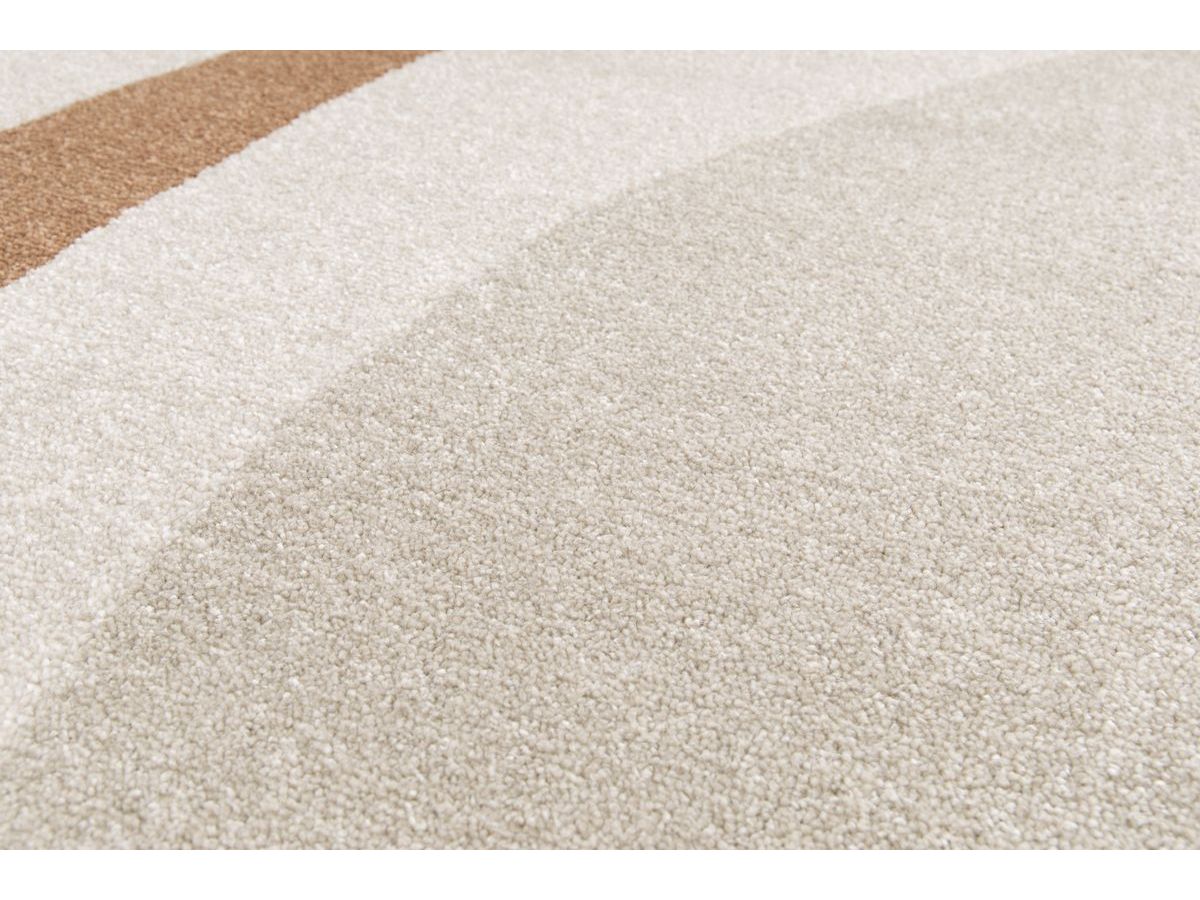 Tapis poils ras ULYS motif abstrait - Beige