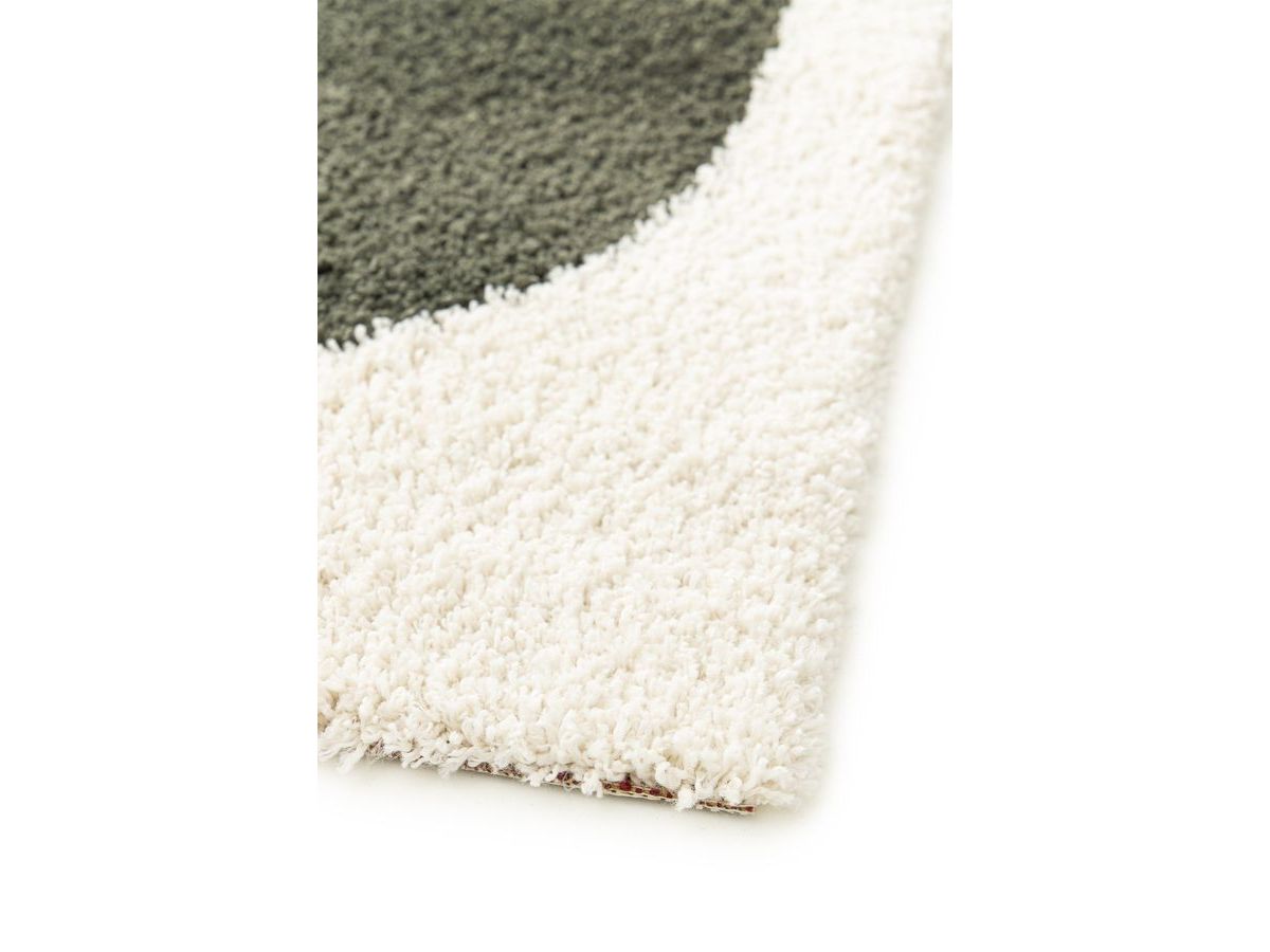 Tapis shaggy EZIO motif abstrait - Marron