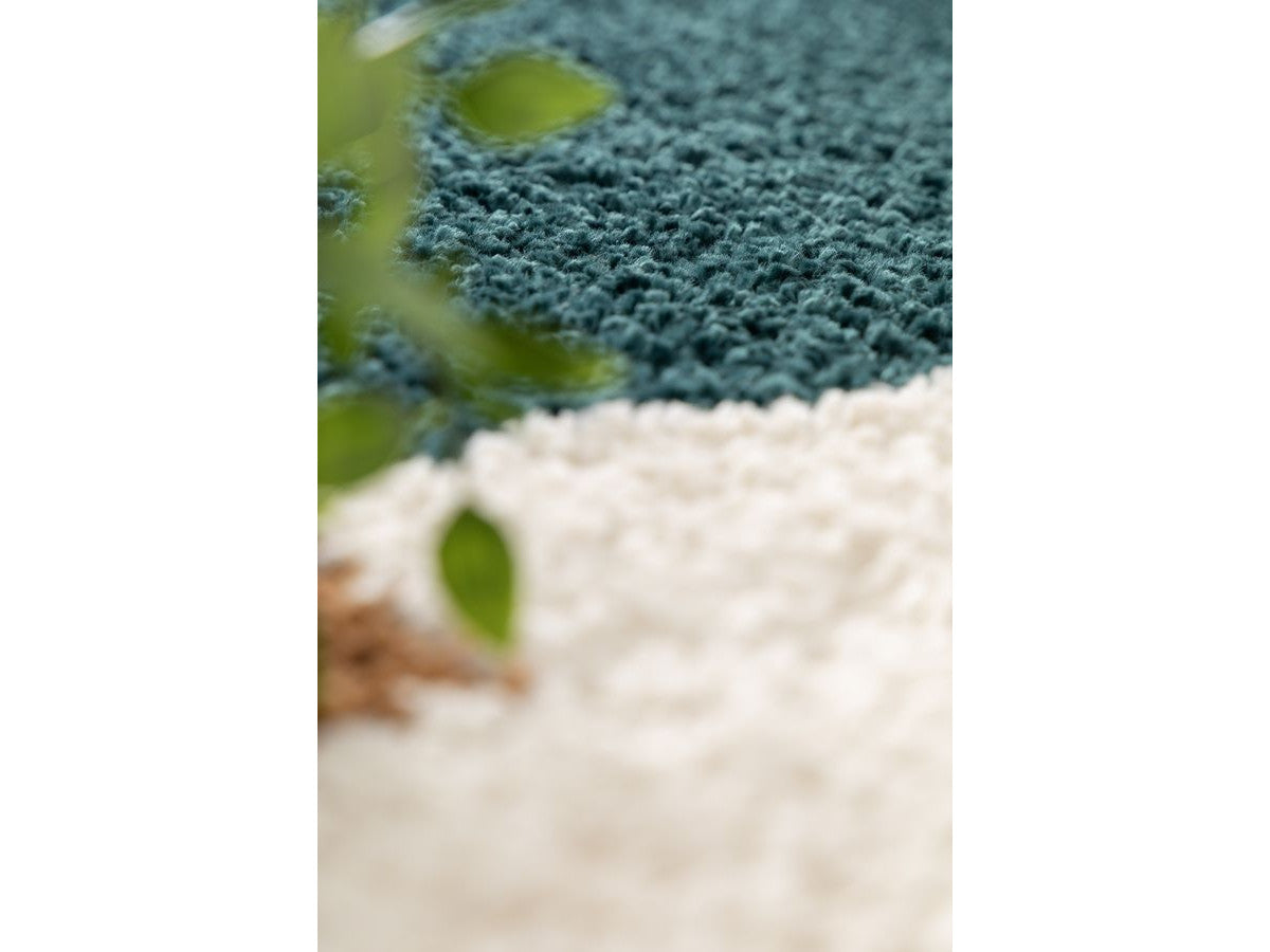 Tapis shaggy EZIO motif abstrait - Orange