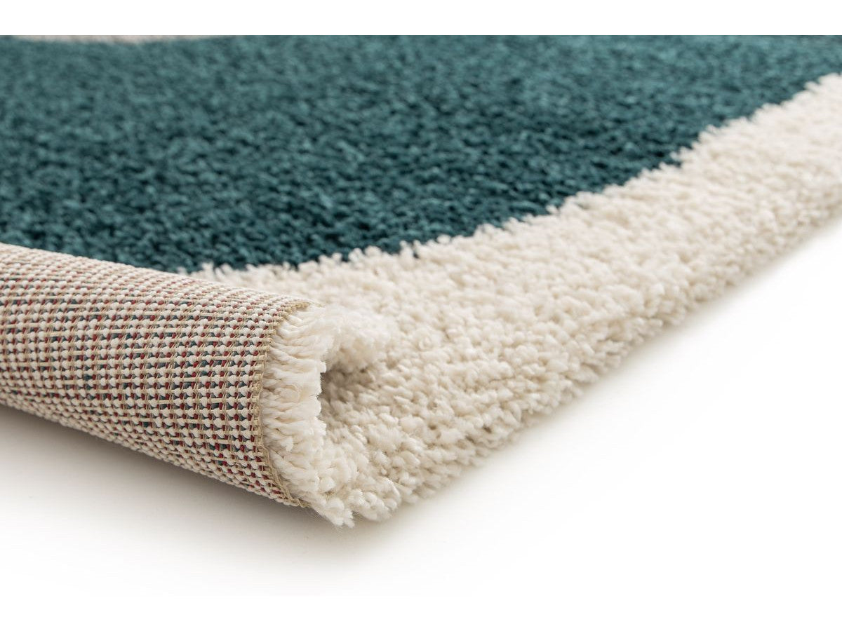 Tapis shaggy EZIO motif abstrait - Orange